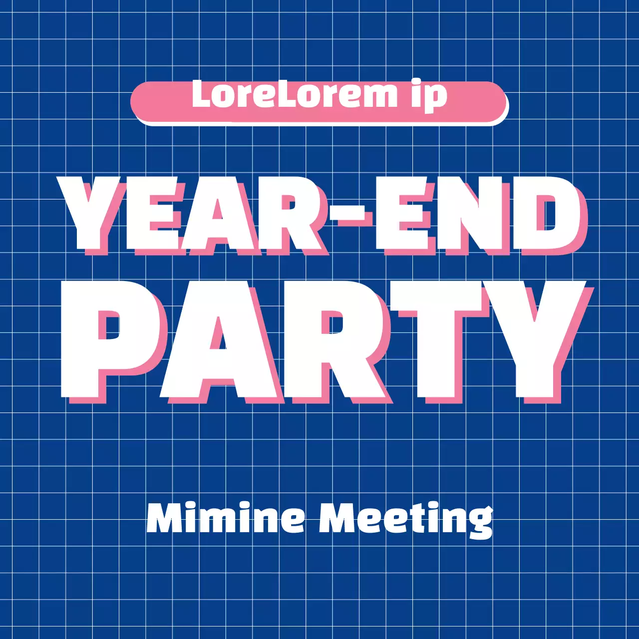 Blue Bold Party Announcement Banner