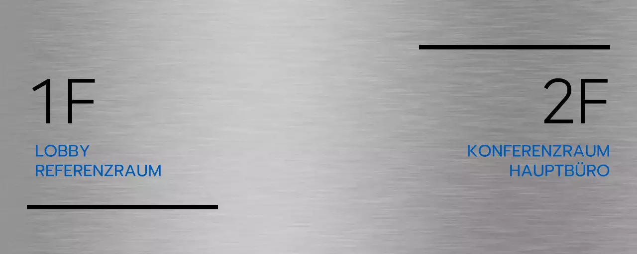 Ortsnamen und Grundrisse von Unternehmen mit einfachen schwarzen und blauen Symbolen