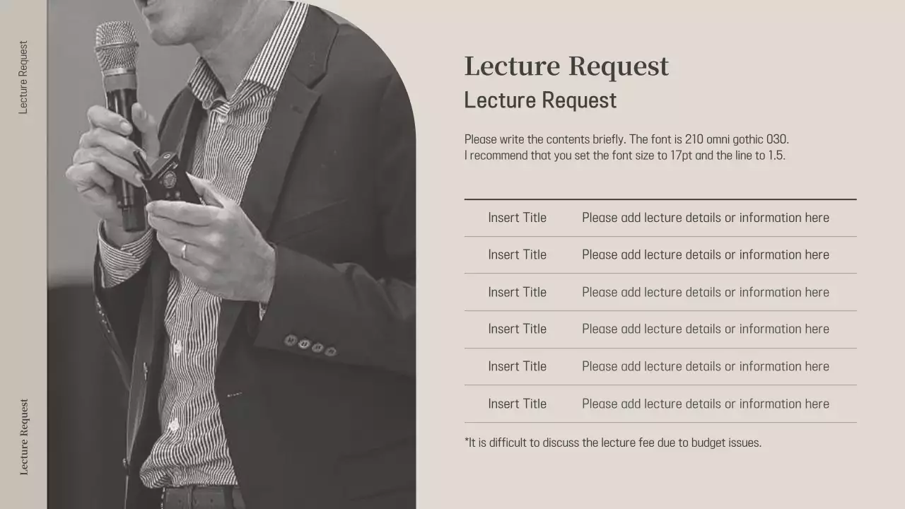 Proposal for a guest lecture about bookstores in beige and gray