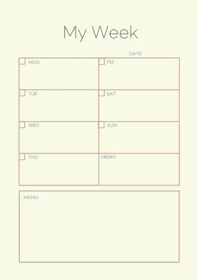 Beige Minimal Planner Schedule Poster