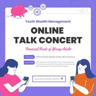 Purple Trendy Wealth Promotion Social Media Post