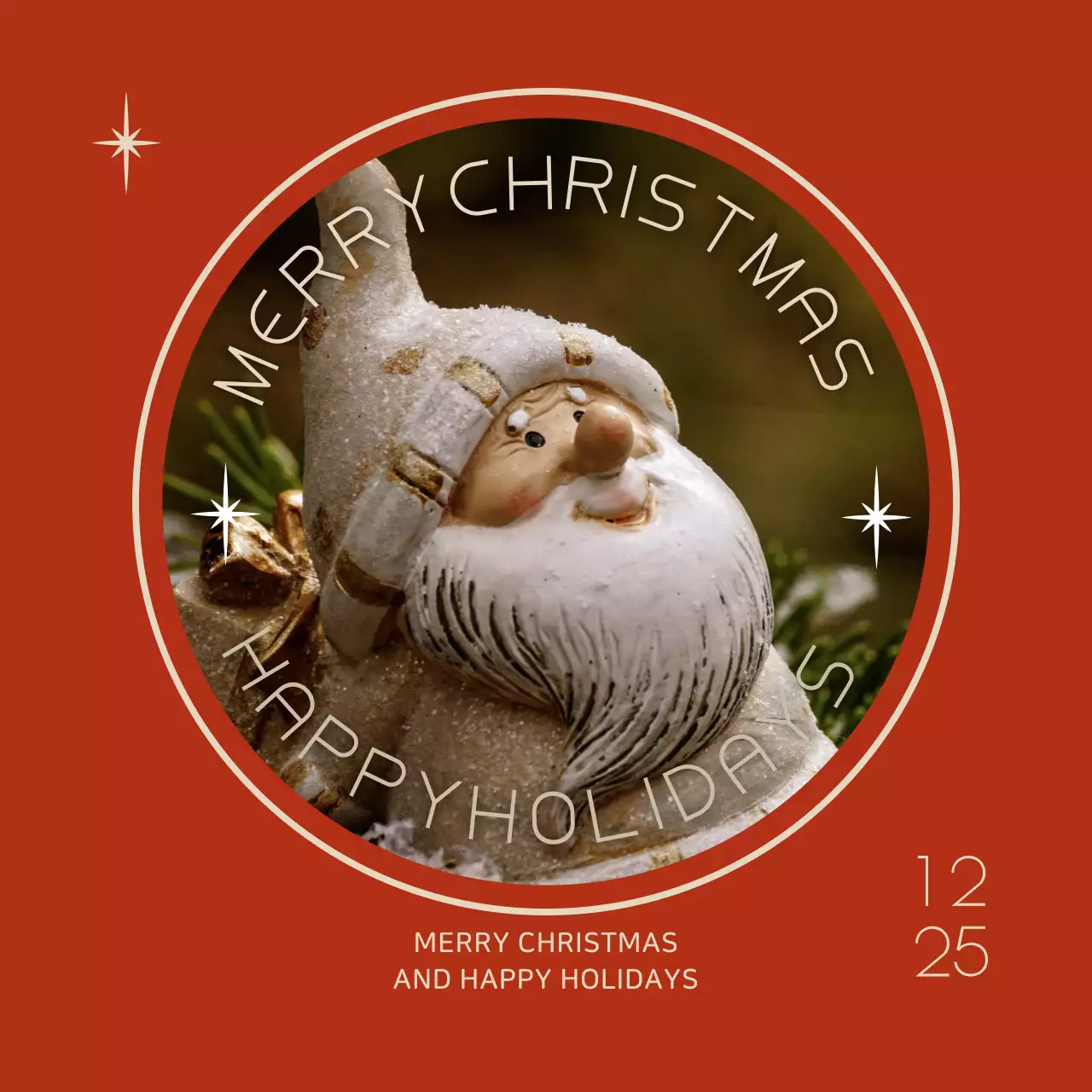 Fotografia de Natal vermelha Postal de Natal