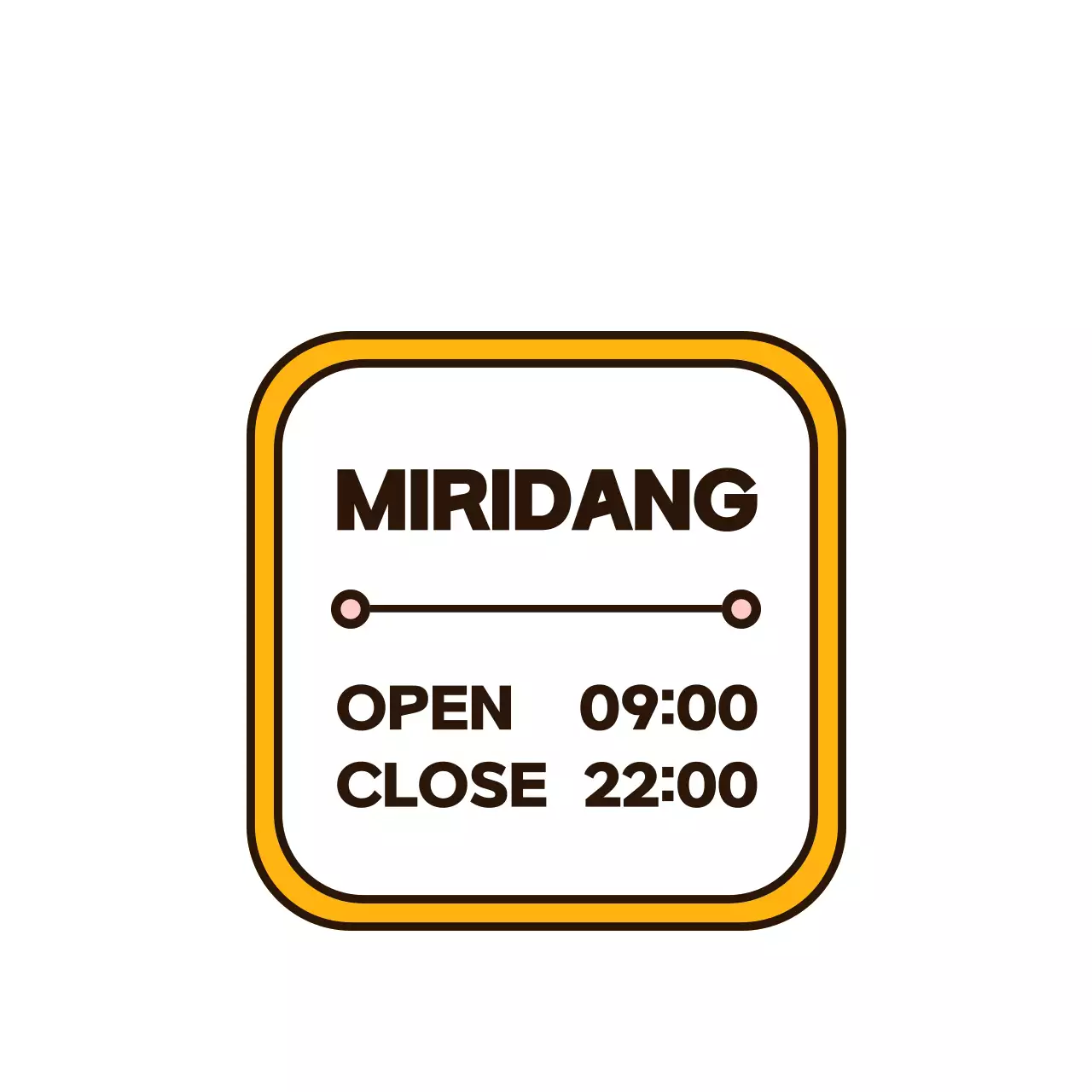 Estilo de ilustração de banda desenhada, castanho e giro, para anunciar eventos na loja