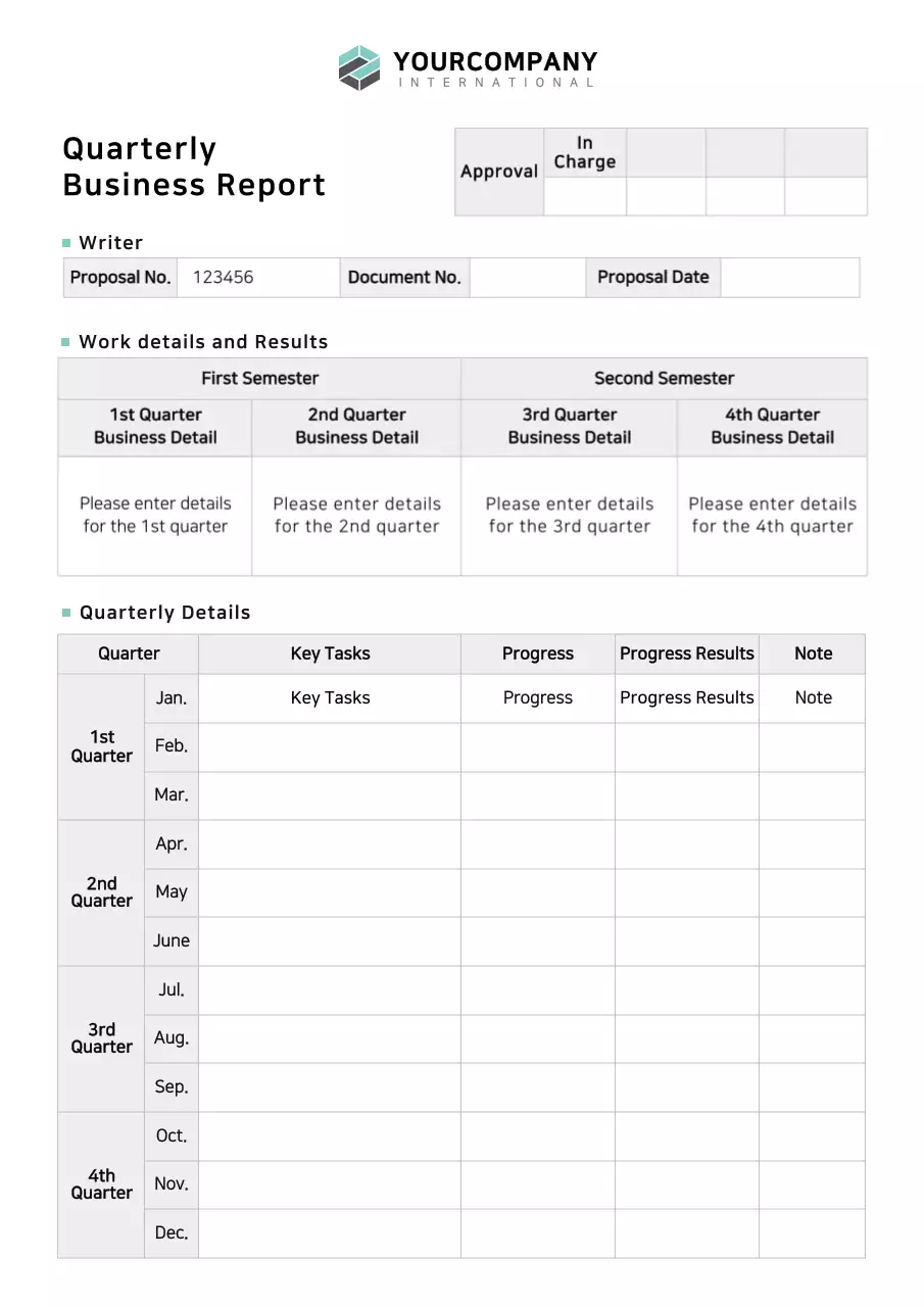 White Professional Business Report