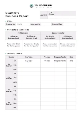 White Professional Business Report