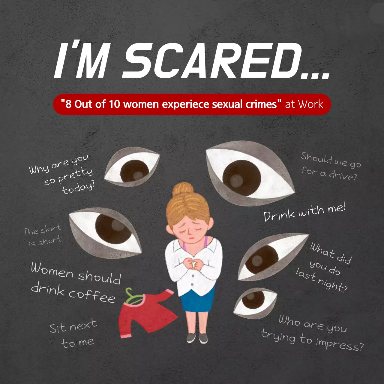 Red Modern Workplace Announcement Instagram Carousel