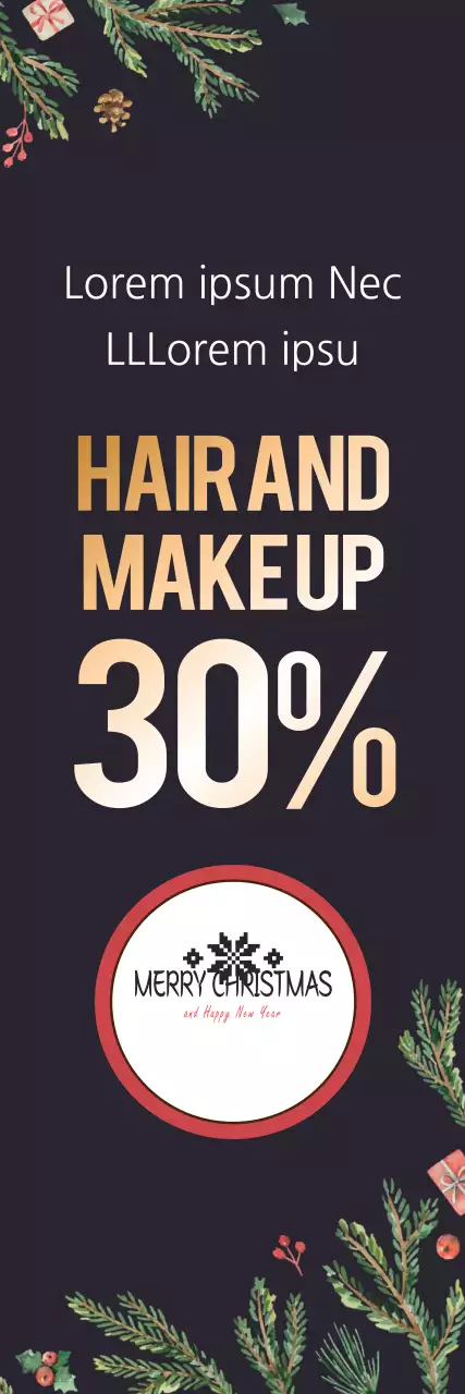 Banner de promoção de beleza festiva preta