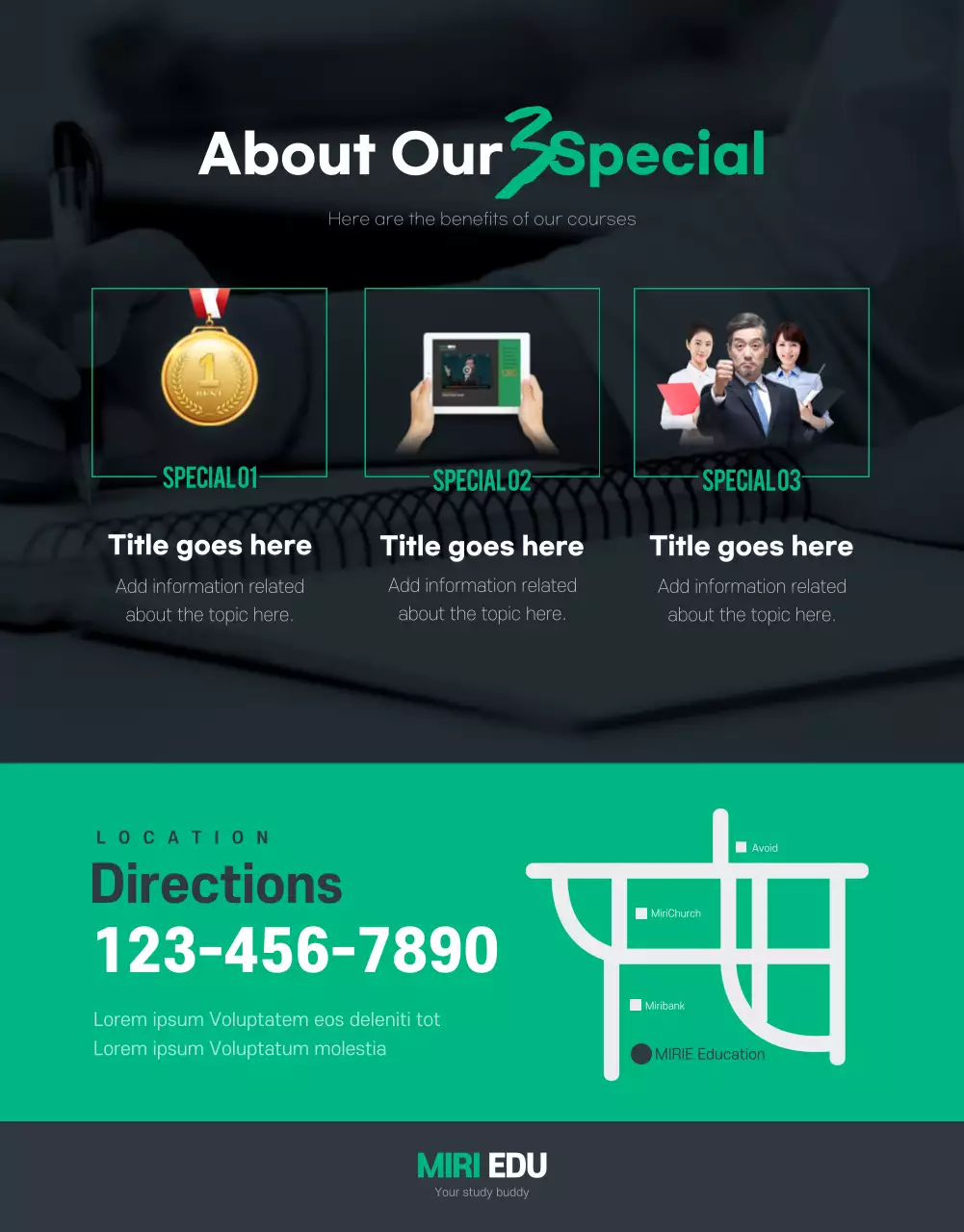 Poster Promosi Ujian Modern Abu-abu