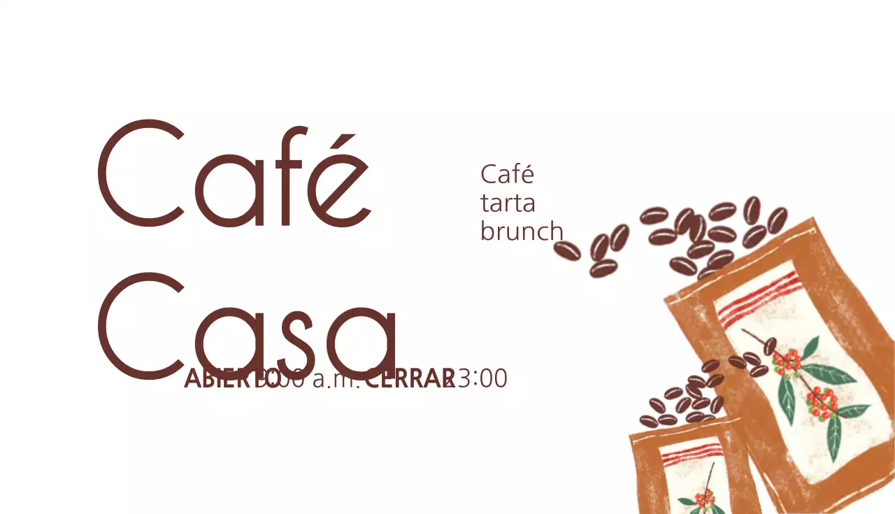 Tarjeta de visita de cupón de cafetería