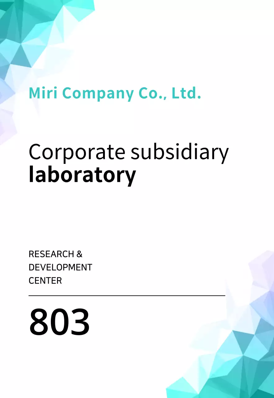 Business enterprise with geometric patterns in blue tones