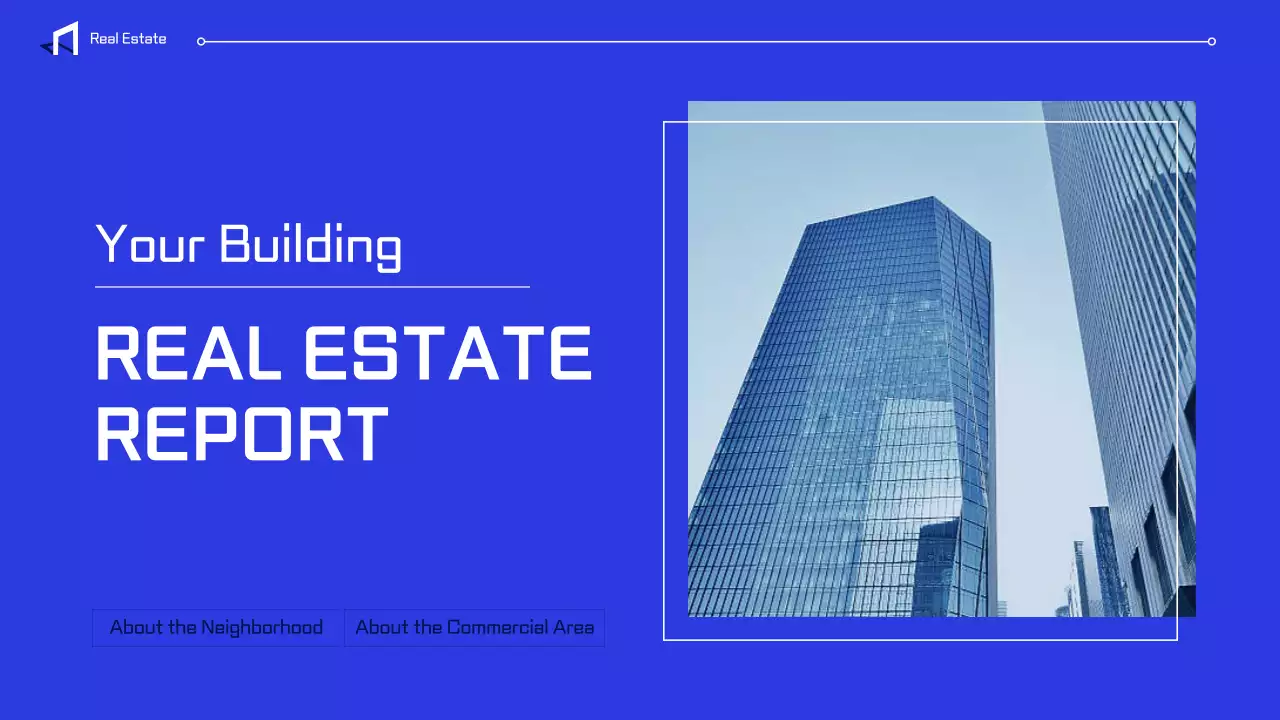 Blue Modern Real Estate Report Presentation