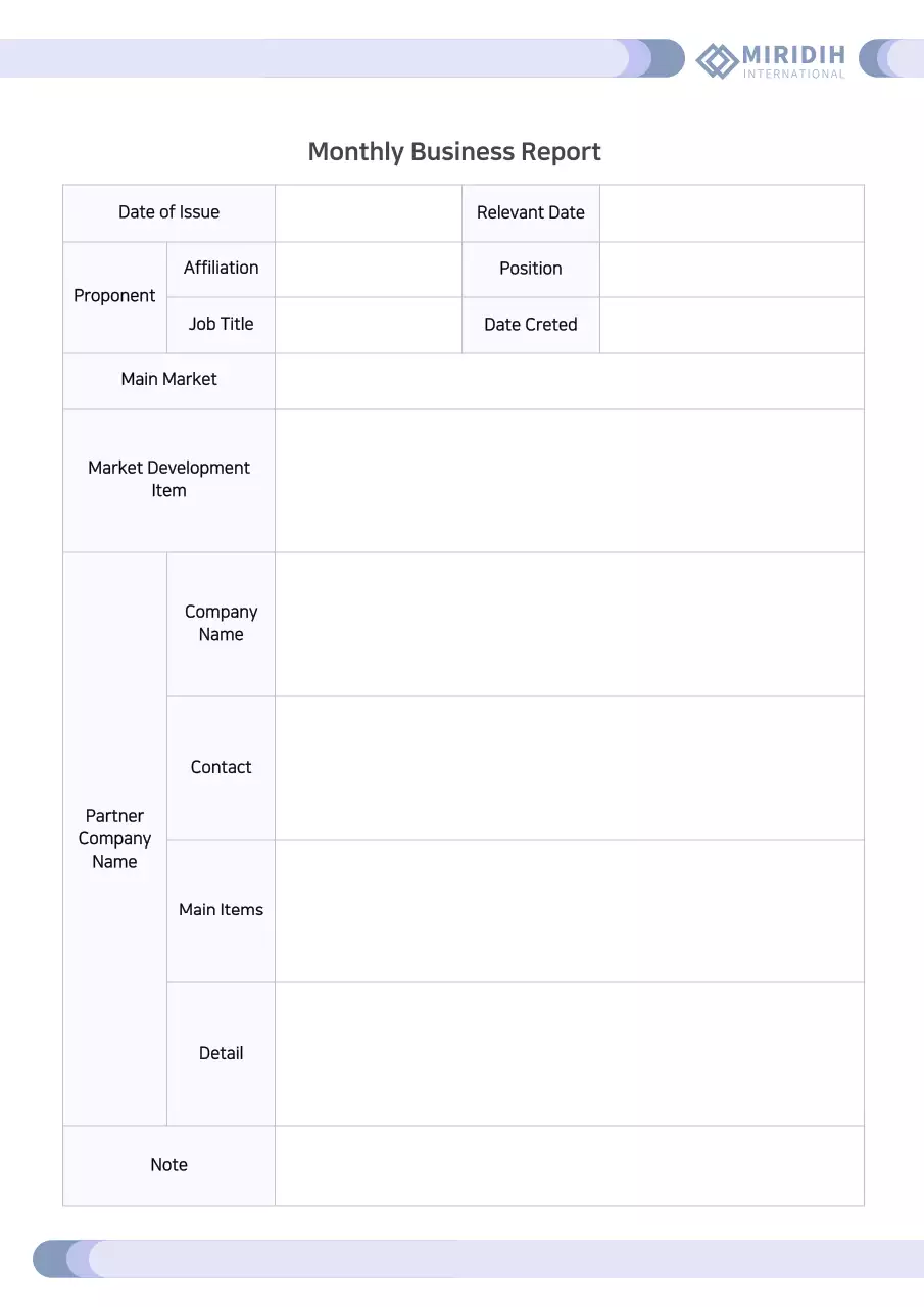 White Professional Business Report