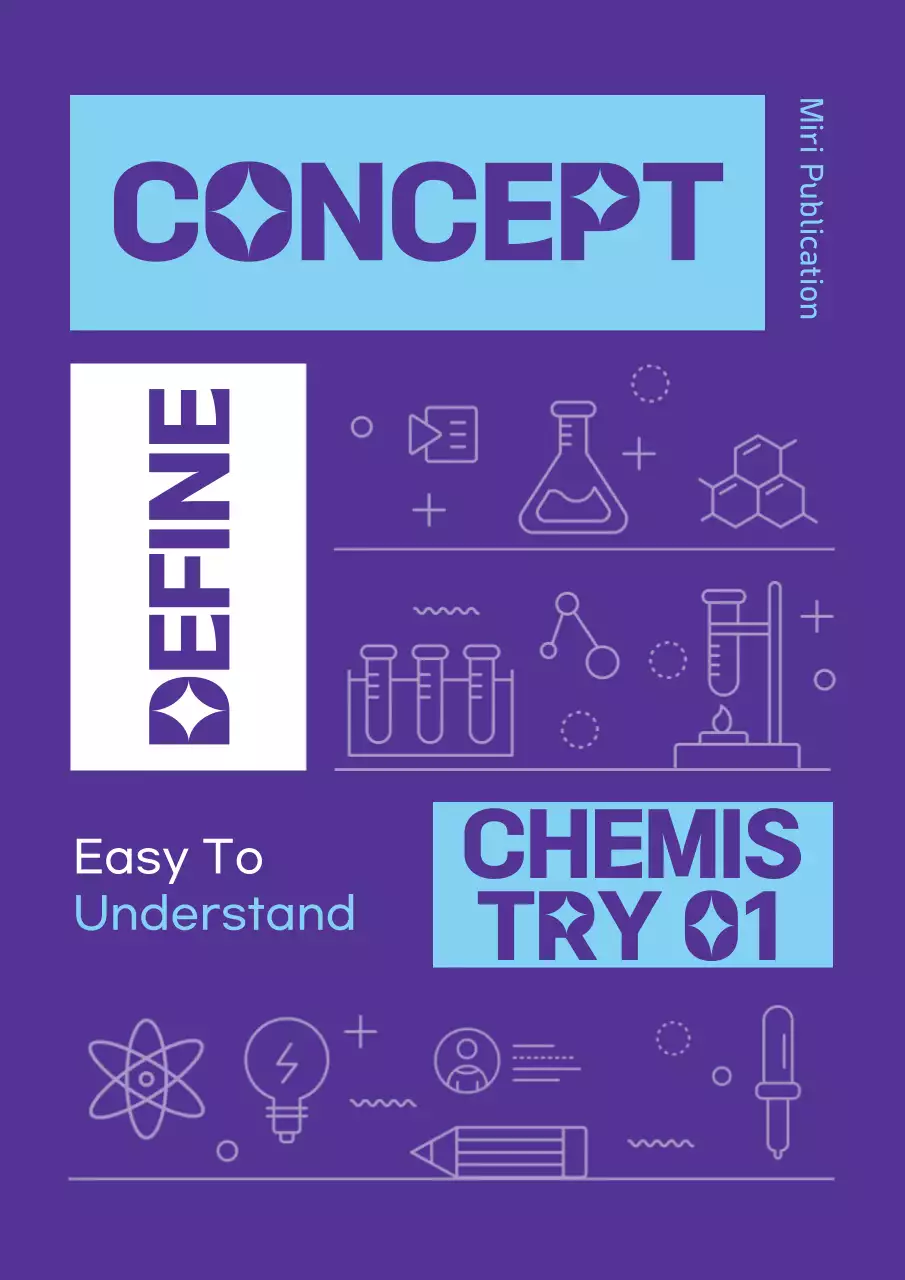 Purple Modern Chemistry Guide Book Cover