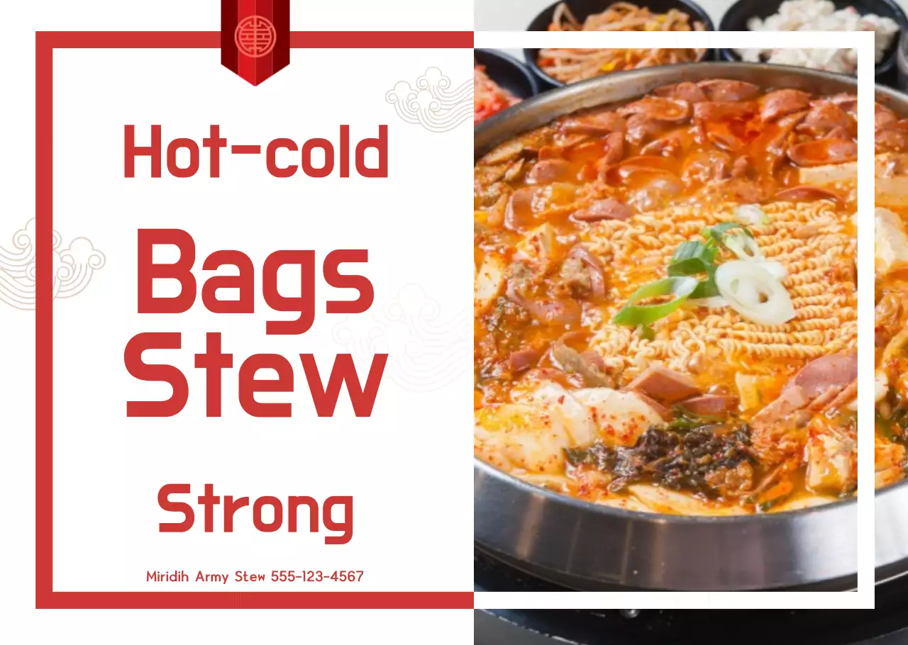 Red, traditional-style ramen restaurant