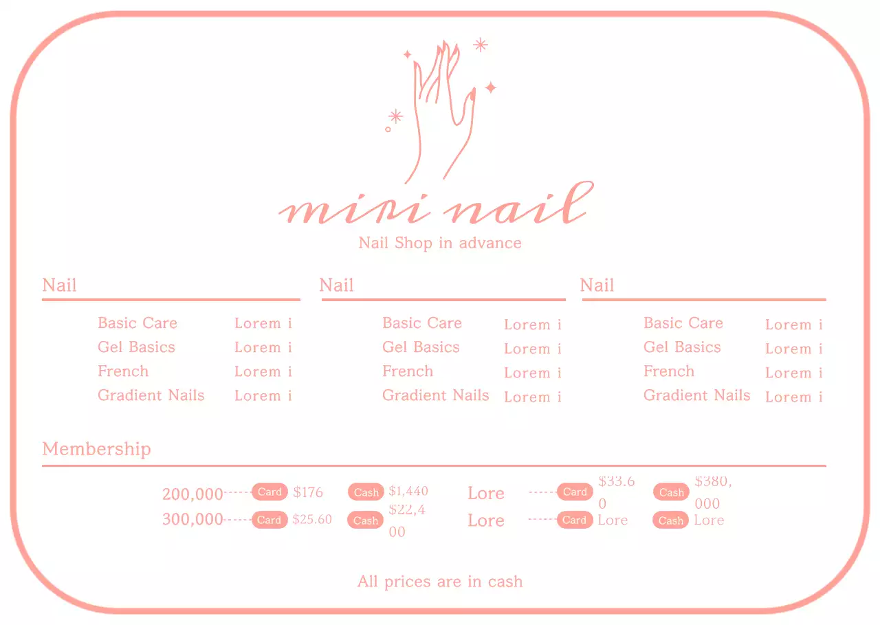 Papan Menu Salon Kuku Sederhana Merah Muda Dudukan Akrilik untuk Salon Kuku