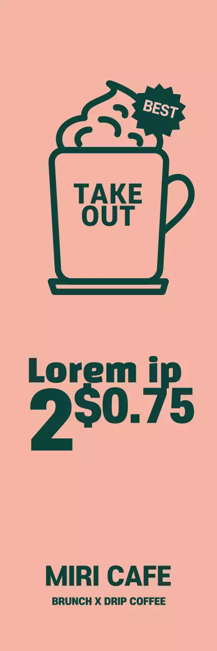 Banner de promoção de café minimalista bege