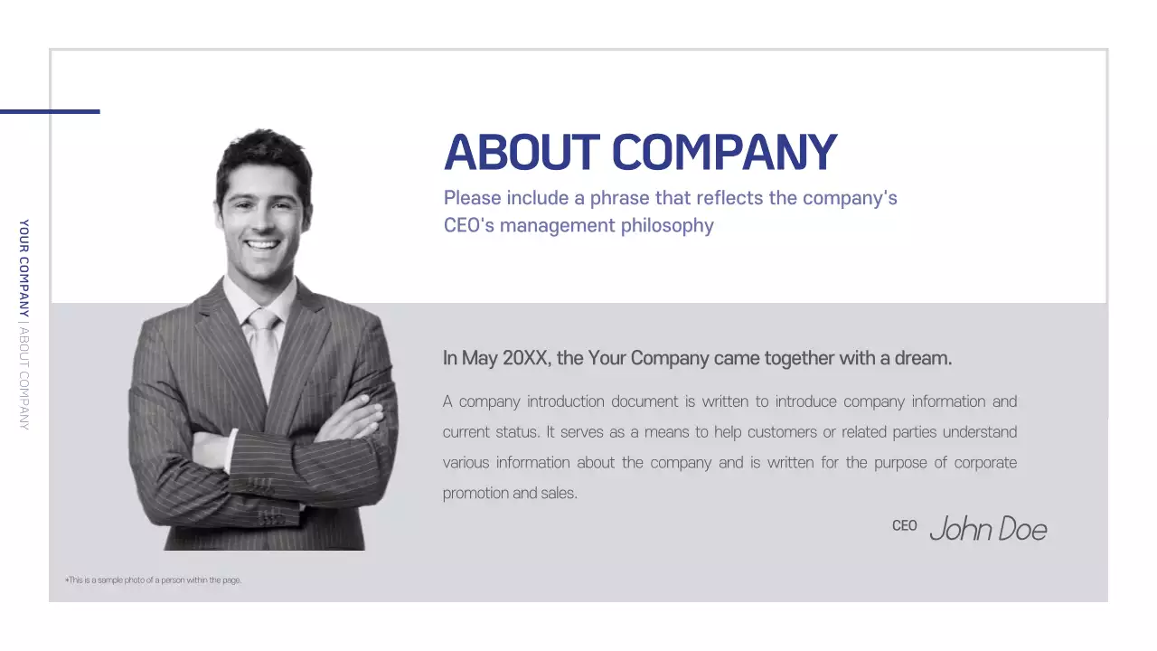 A simple navy and gray company logo