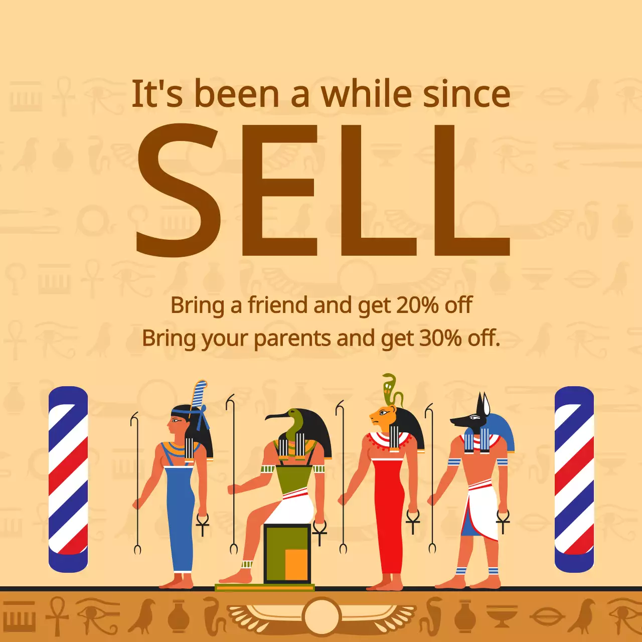 Beige Cultural Sale Promotion Instagram Post