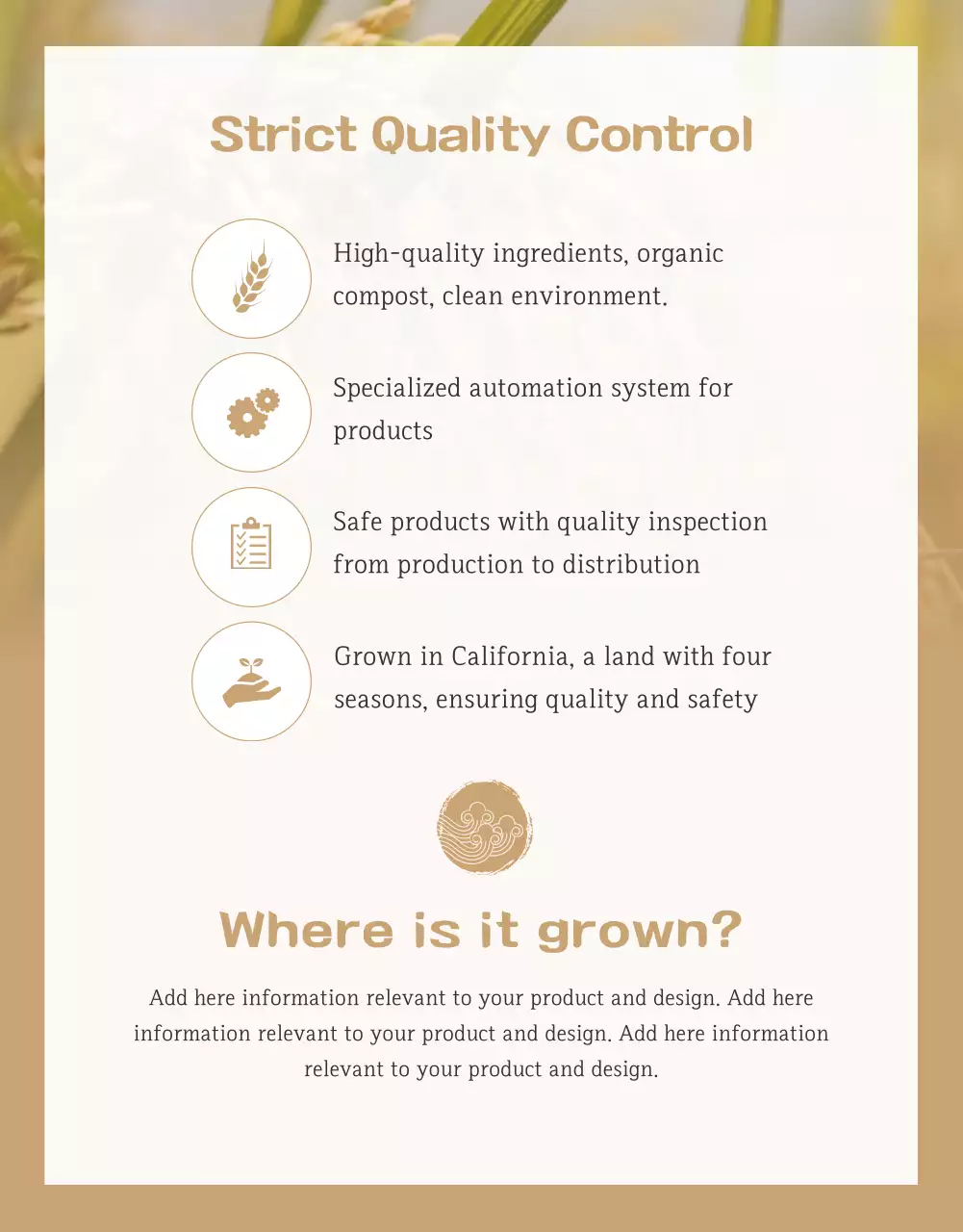 Poster Promosi Gandum Pedesaan Beige