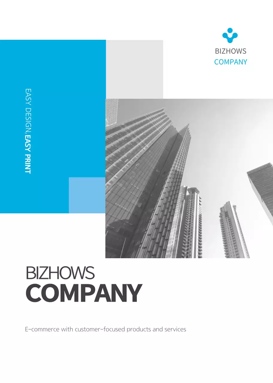 Bisnis sederhana dengan warna biru muda dan abu-abu