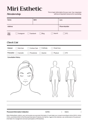 Pink Minimal Esthetic Registration