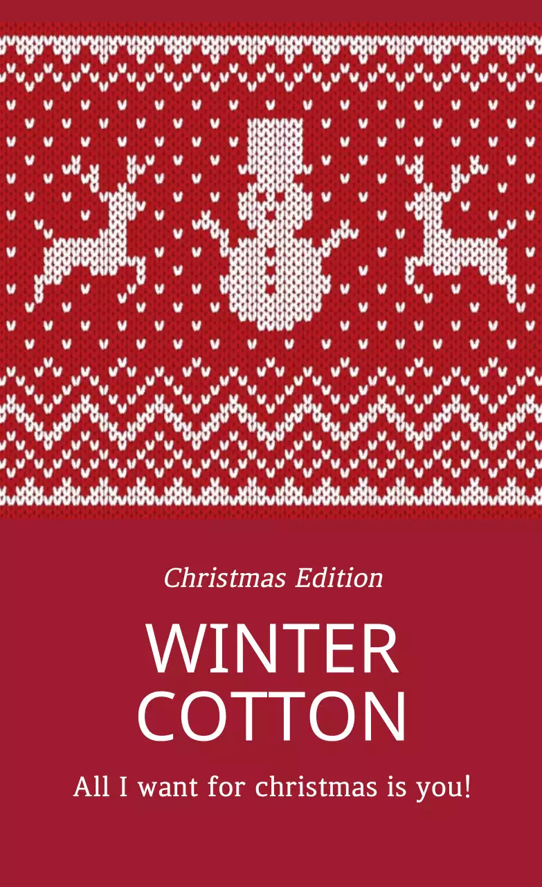 Nhãn quà tặng Giáng sinh mẫu đan màu đỏ trắng dễ thương