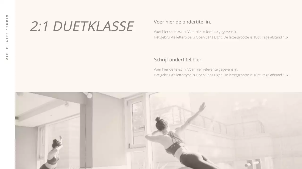 Een moderne introductie tot Pilates in beige en bruin