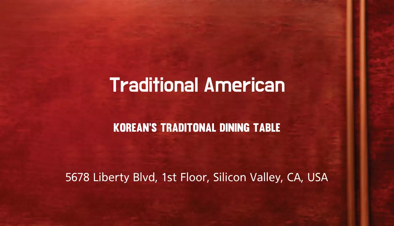 Danh thiếp quảng cáo sự kiện ăn uống truyền thống màu đỏ