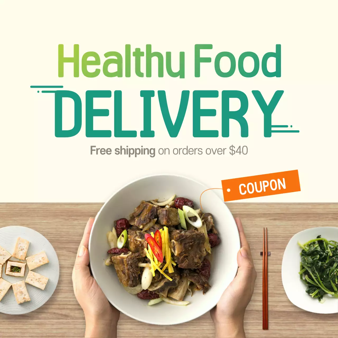 Beige Modern Food Promotion Social Media Post