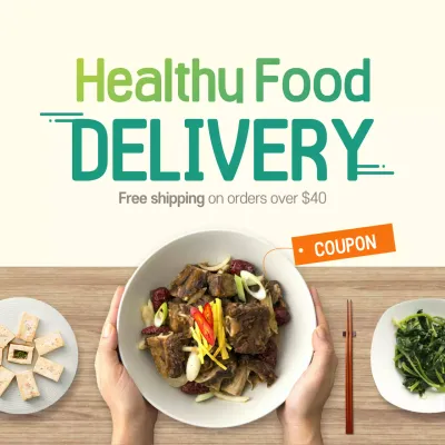 Beige Modern Food Promotion Social Media Post