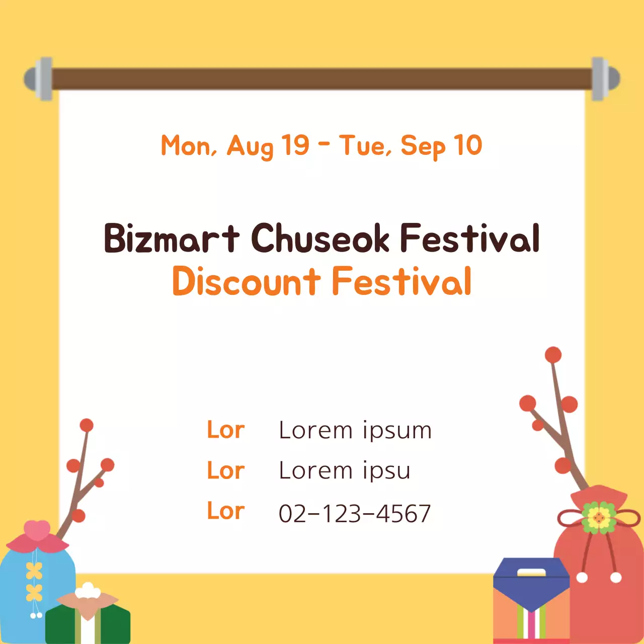 Yellow Cultural Festival Promotion Banner