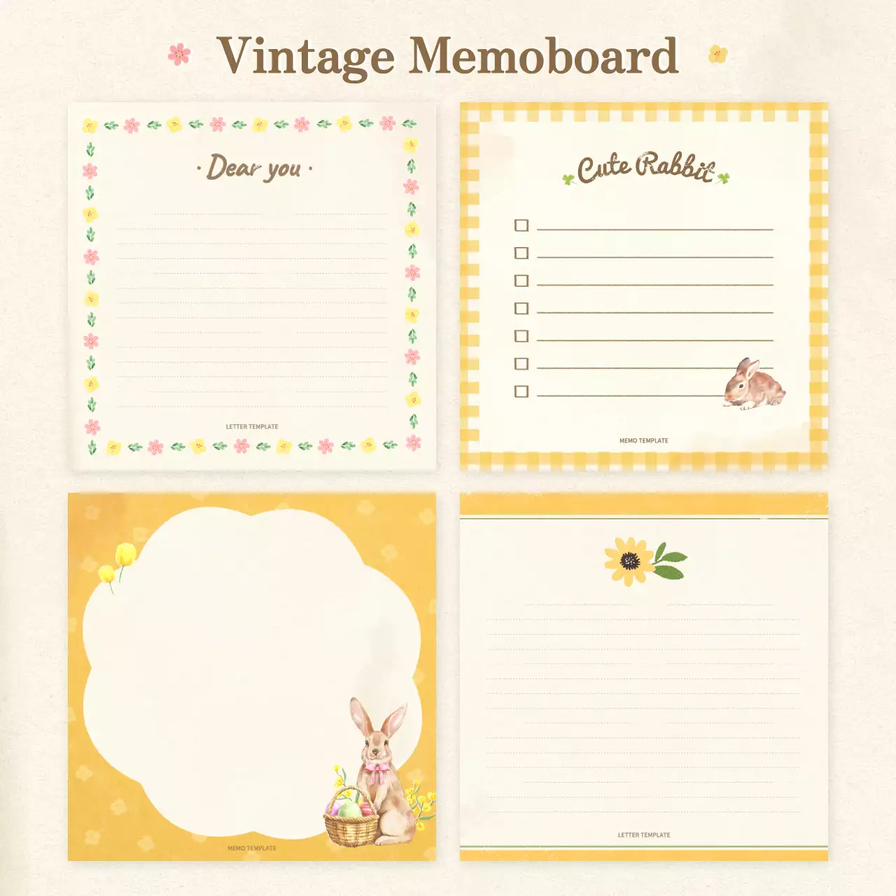 黄色 ヴィンテージ メモ Instagram投稿