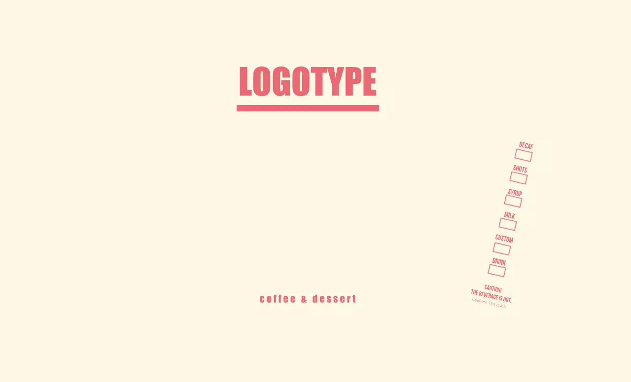 Teks kuning-merah muda sederhana