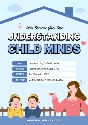 Blue Modern Child Workshop Announcement Poster