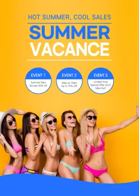 Yellow Trendy Summer Promotion Poster