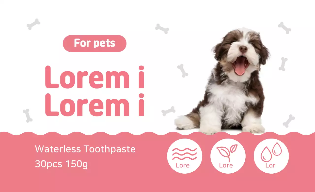 Pink Cute Toothpaste Labels