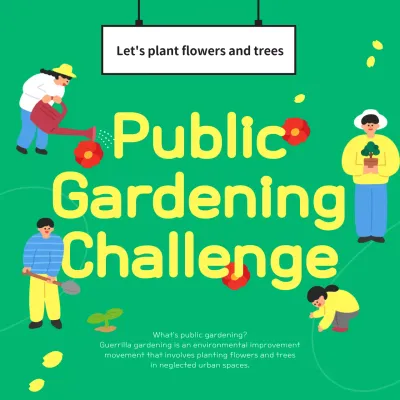 Green Modern Gardening Event Social Media Post