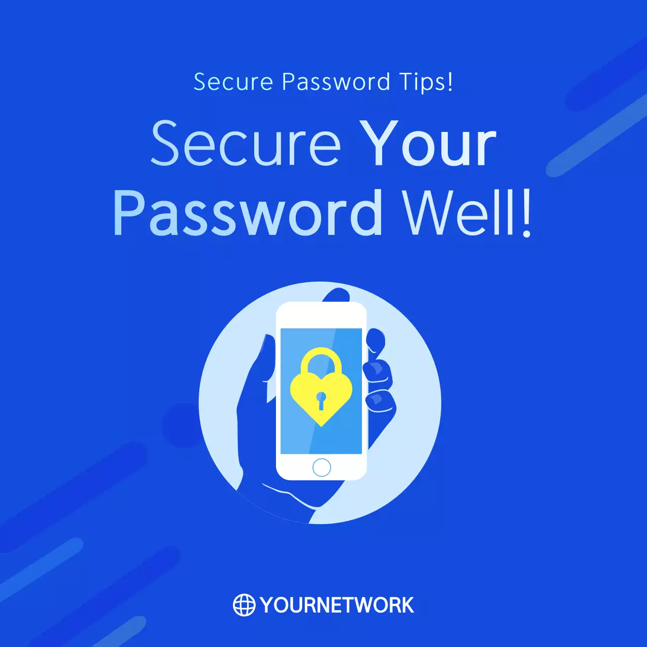 Blue Modern Password Guide Instagram Carousel