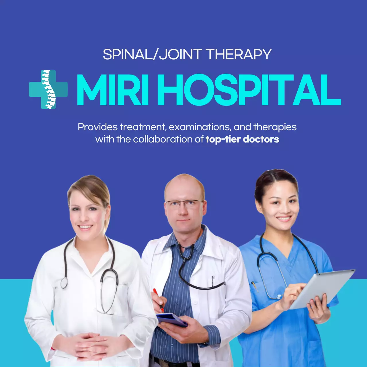 Blue Modern Therapy Promotion Social Media Post