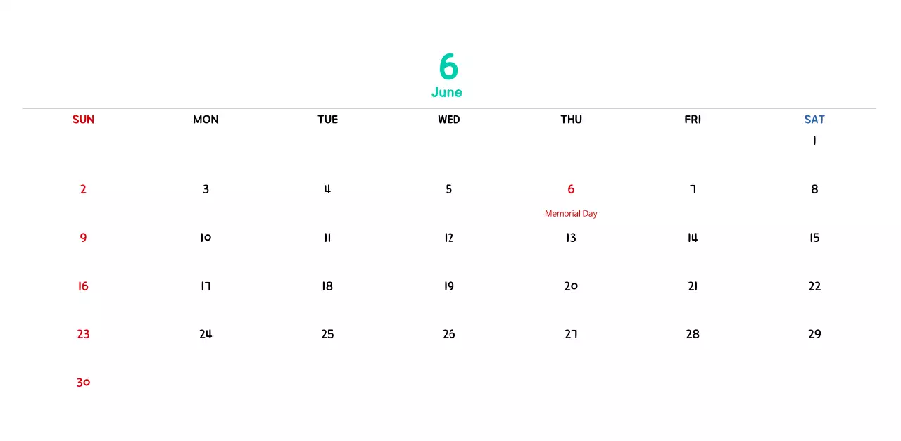 New Year's calendar with cute line illustrations