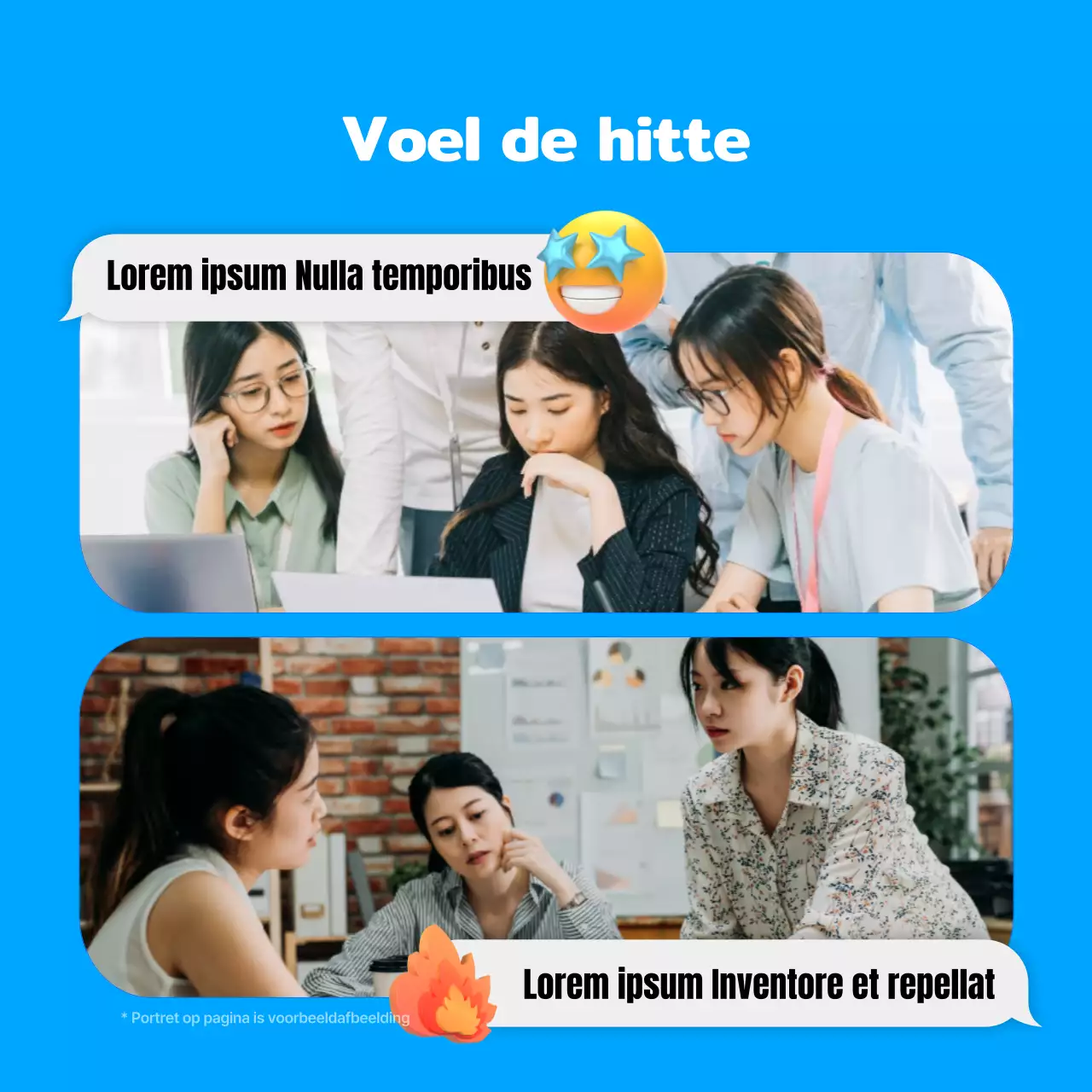 Aankondiging van de resultaten van een interne wedstrijd voor een schattig blauw en geel concept