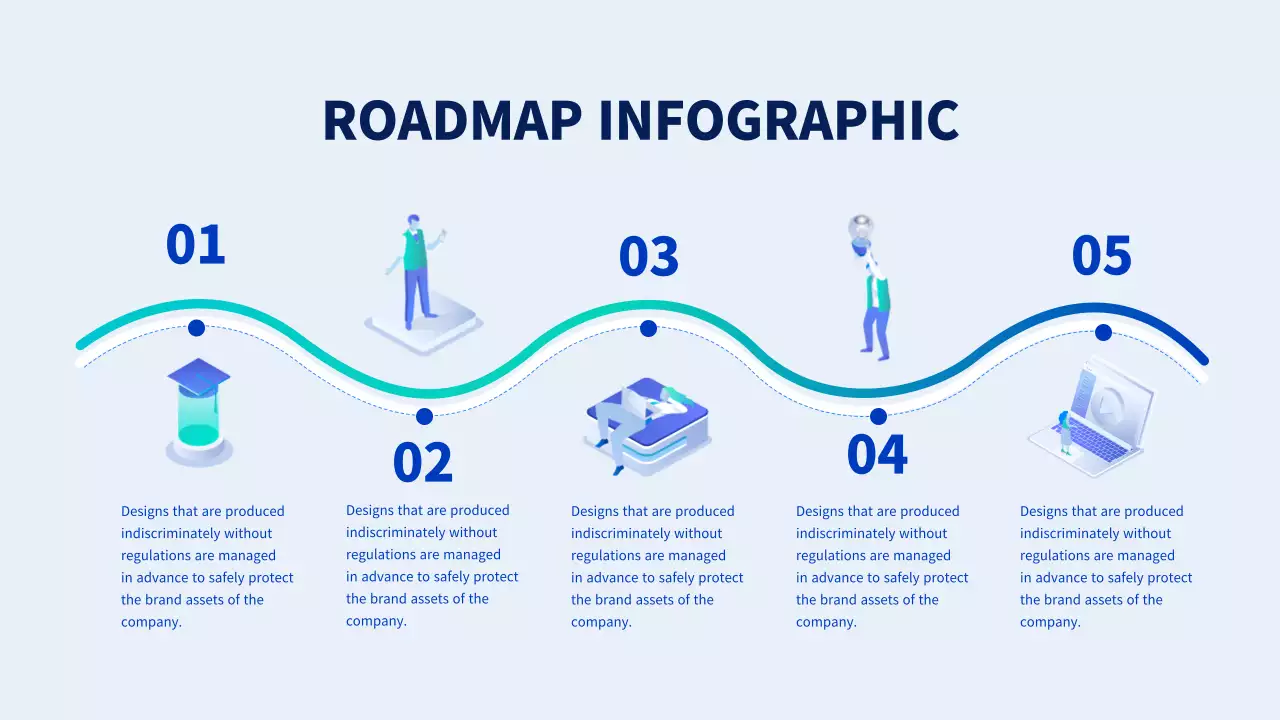 Blue Modern Roadmap Guide Infographic