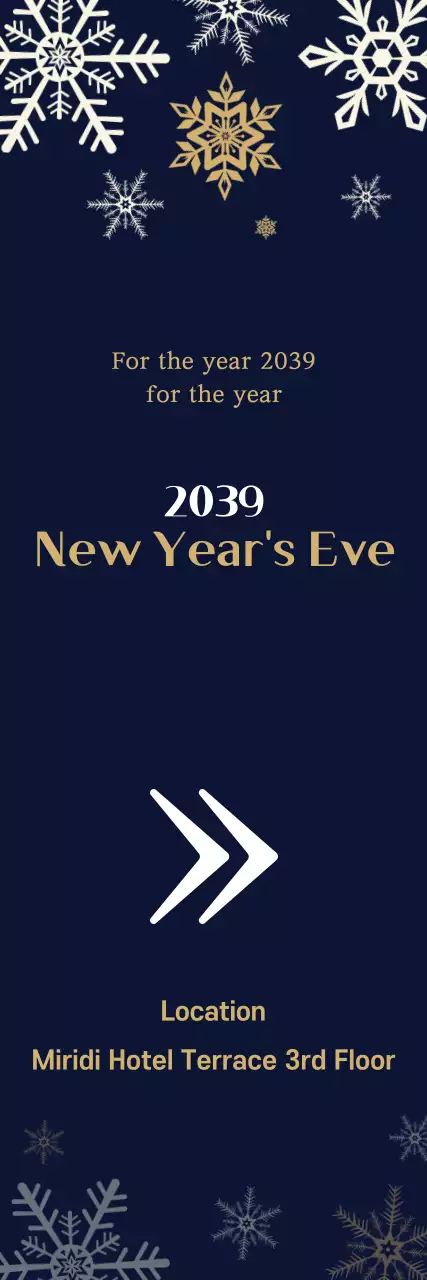 Banner de convite elegante para evento de ano novo da Marinha