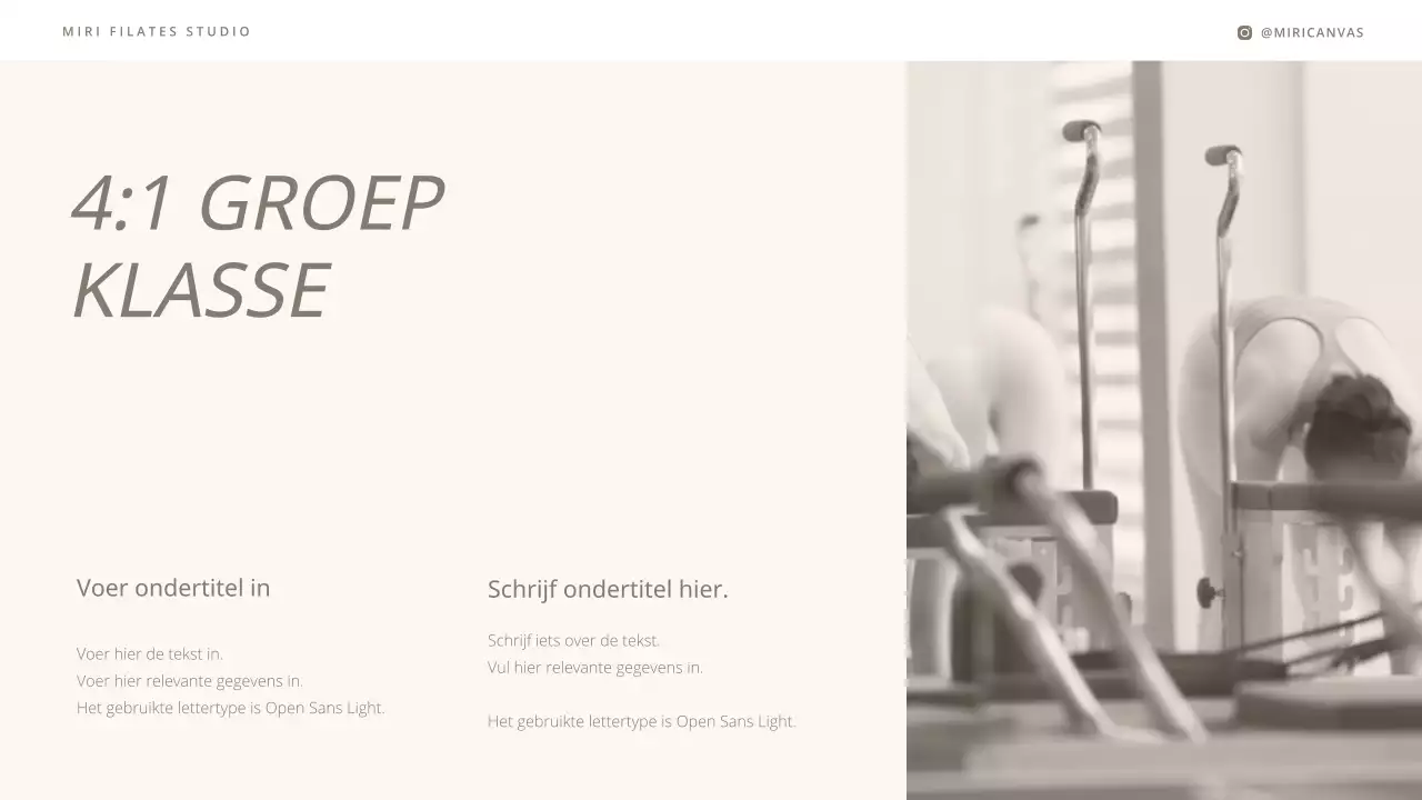 Een moderne introductie tot Pilates in beige en bruin