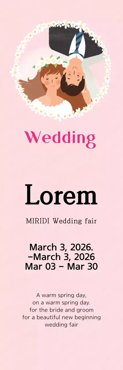 Banner de convite de casamento elegante rosa