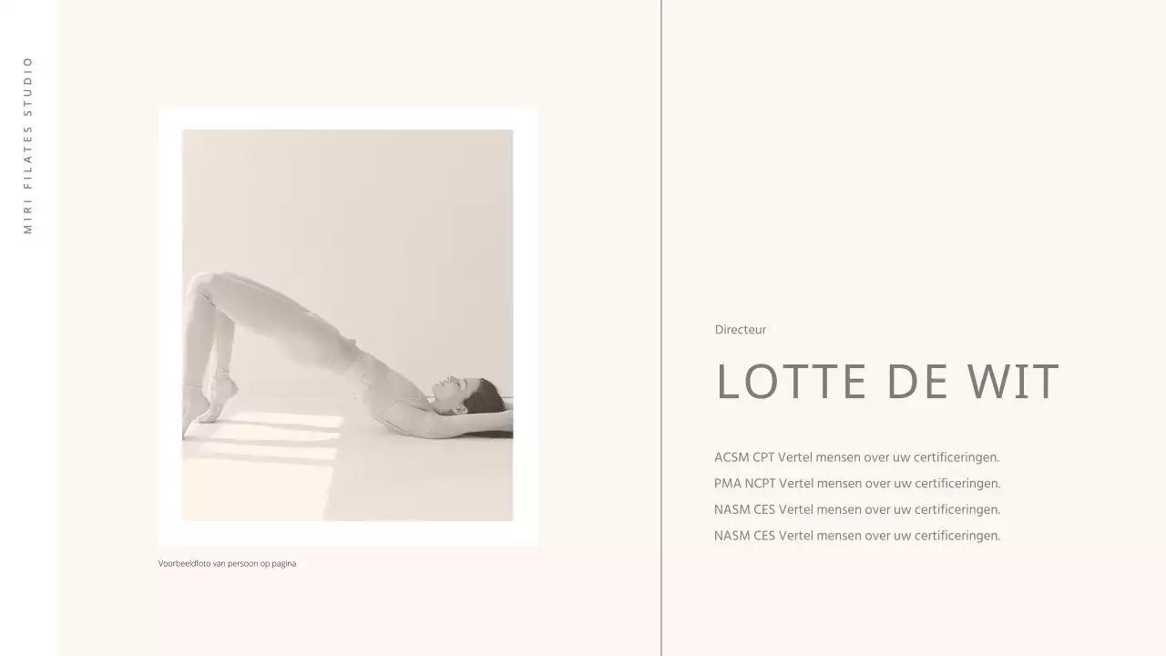 Een moderne introductie tot Pilates in beige en bruin