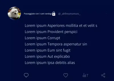 Divertente cattura di Twitter con sfondo blu navy