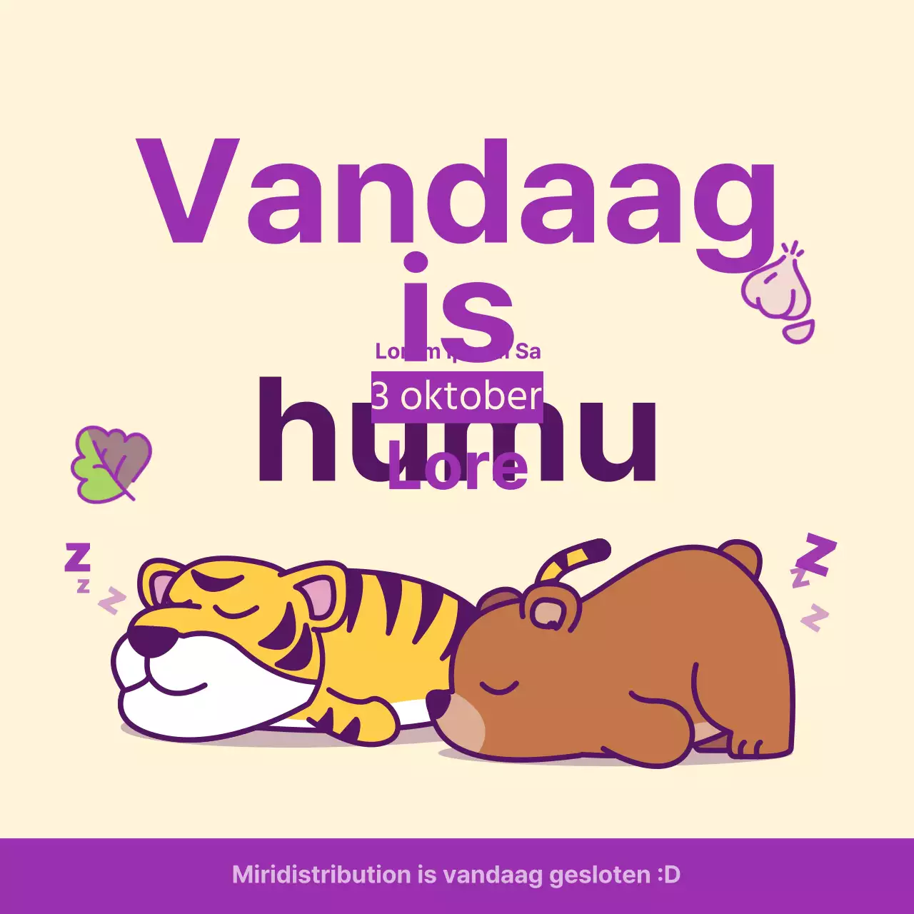 Vandaag gesloten