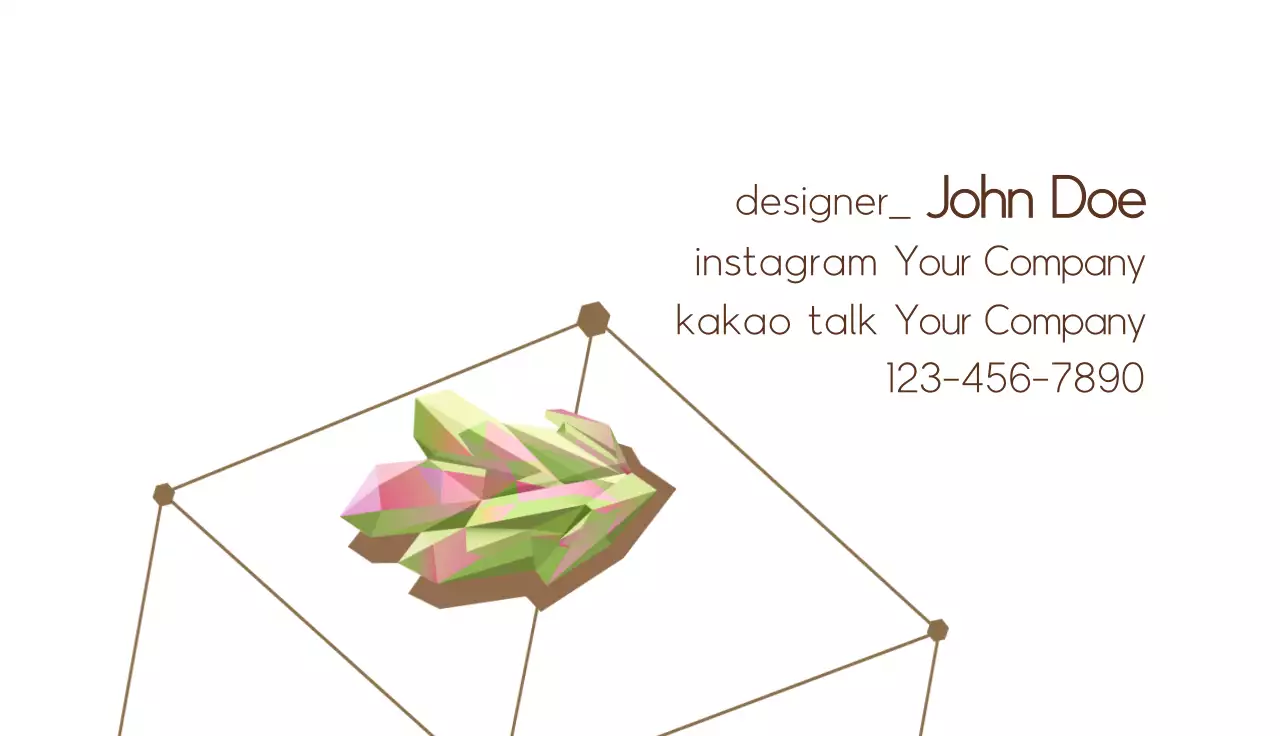 Beige Minimal Beadwork Class Business Card