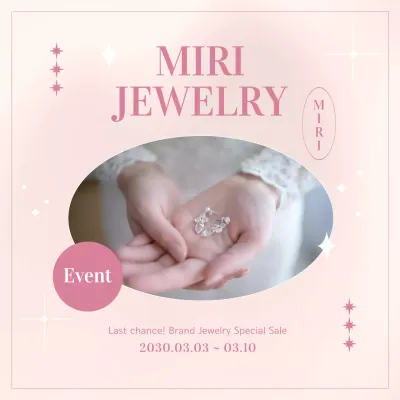 Pink Elegant Jewelry Promotion Instagram Post